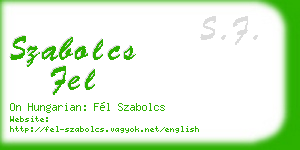 szabolcs fel business card