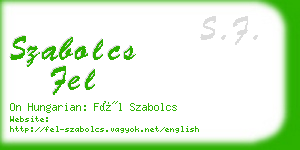 szabolcs fel business card
